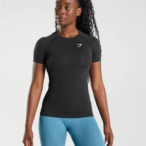 gymshark black vital seamless tee womens